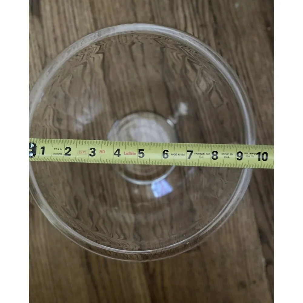 Pyrex #325 Clear Glass Nesting Mixing Bowl Ribbed Scalloped 2.6 Quarts 2.5 Liter